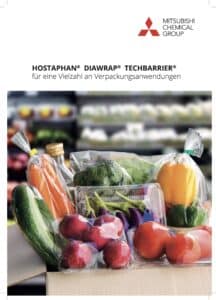 Frisches Gemüse und Obst in Verpackungen aus Hostaphan® Diawrap® Techbarrier® auf einem Tisch